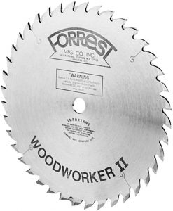 Best General Purpose Table Saw﻿ Blade - Forrest 10” x 40T Woodworker II